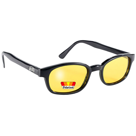 Lunettes de soleil X-KD's 10129 - Monture noire et verres polarisés jaunes