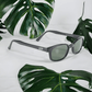 Lunettes de soleil X-KD's 1126 avec monture noire et verres vert foncé