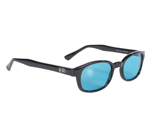 Lunettes de soleil KD's 2129 avec monture noire classique et verres turquoises