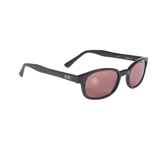 Lunettes de soleil KD's 22120 , monture noir mat et verres roses