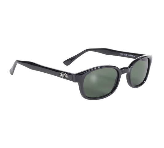 Lunettes de soleil KD's 2126 avec monture noire classique et verres vert foncé