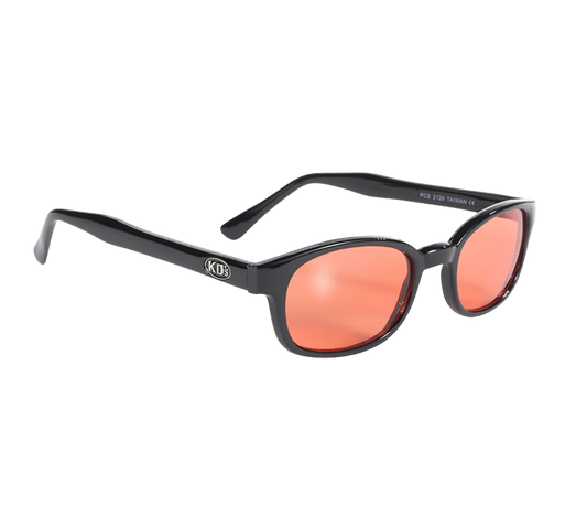 Lunettes de soleil KD's 2128 avec monture noire classique et verres orange