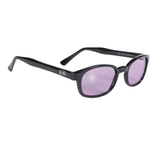 Lunettes de soleil KD's 21216 avec monture noire classique et verres violets