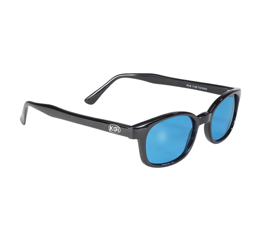 Lunettes de soleil X-KD's 1129 monture noire et verres turquoise