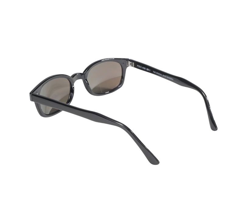 Lunettes de soleil X-KD's 10118 avec monture noire et verres irisés effet miroir