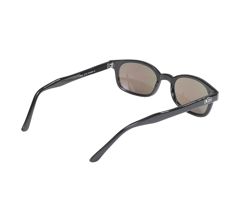 Lunettes de soleil X-KD's 10118 avec monture noire et verres irisés effet miroir