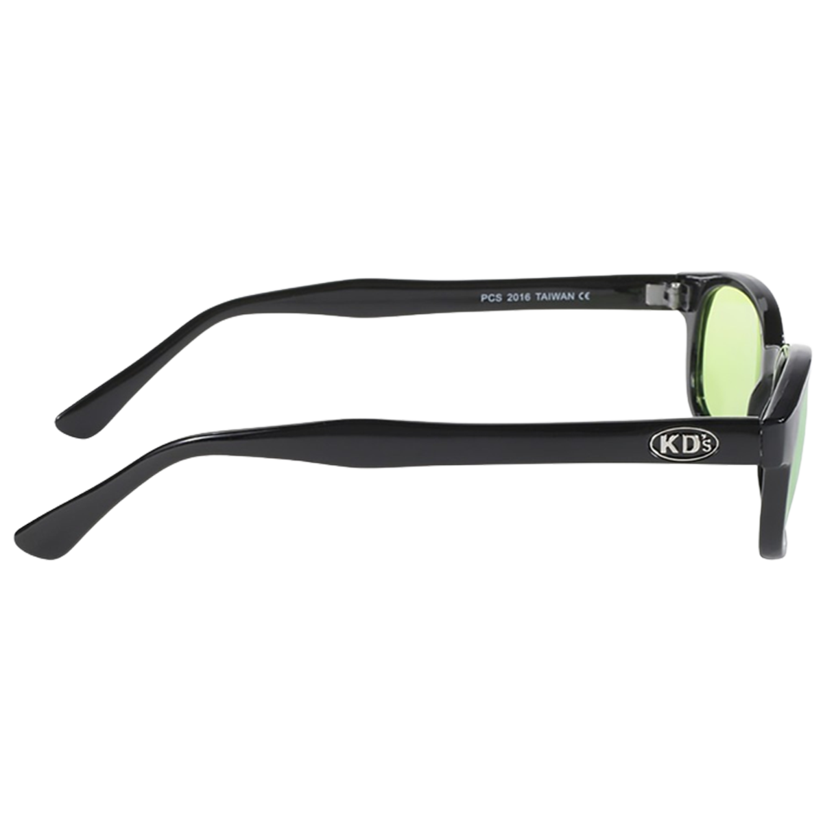 Lunettes de soleil KD's 2016 avec monture noire classique et verres vert clair