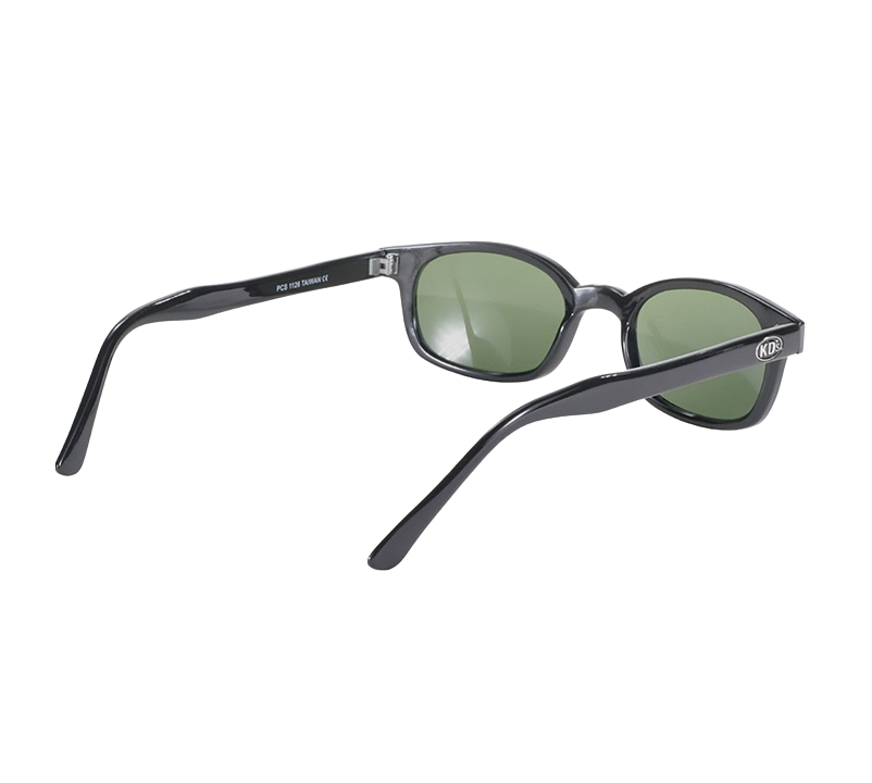 Lunettes de soleil X-KD's 1126 avec monture noire et verres vert foncé