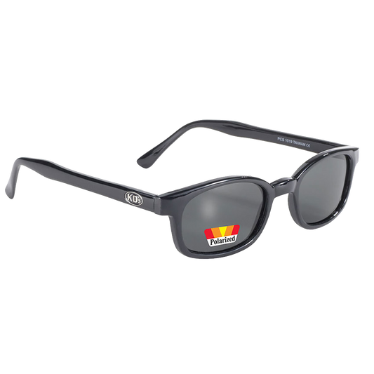 Lunettes de soleil X-KD's 1019 monture noire et verres polarisés gris