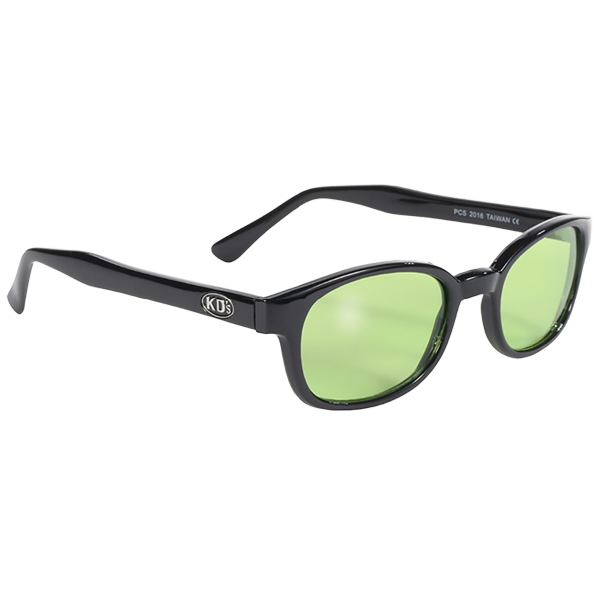 Lunettes de soleil KD's 2016 avec monture noire classique et verres vert clair