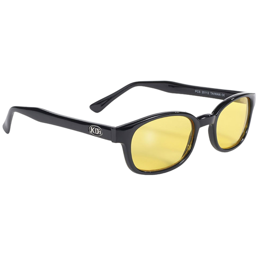 Lunettes de soleil KD's 20112 avec monture noire classique et verres jaunes